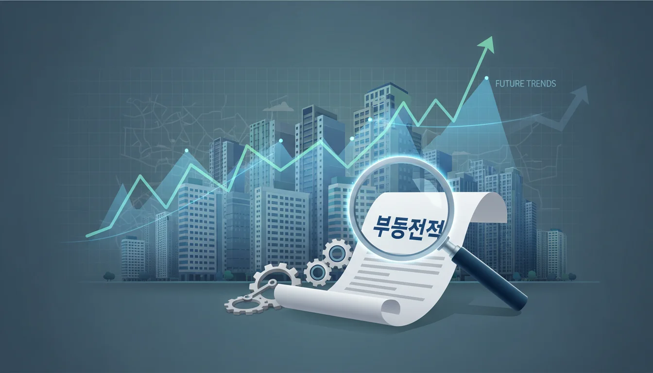 서울 아파트와 정책 문서, 부동산 시장 변화를 암시하는 분석적인 이미지 1