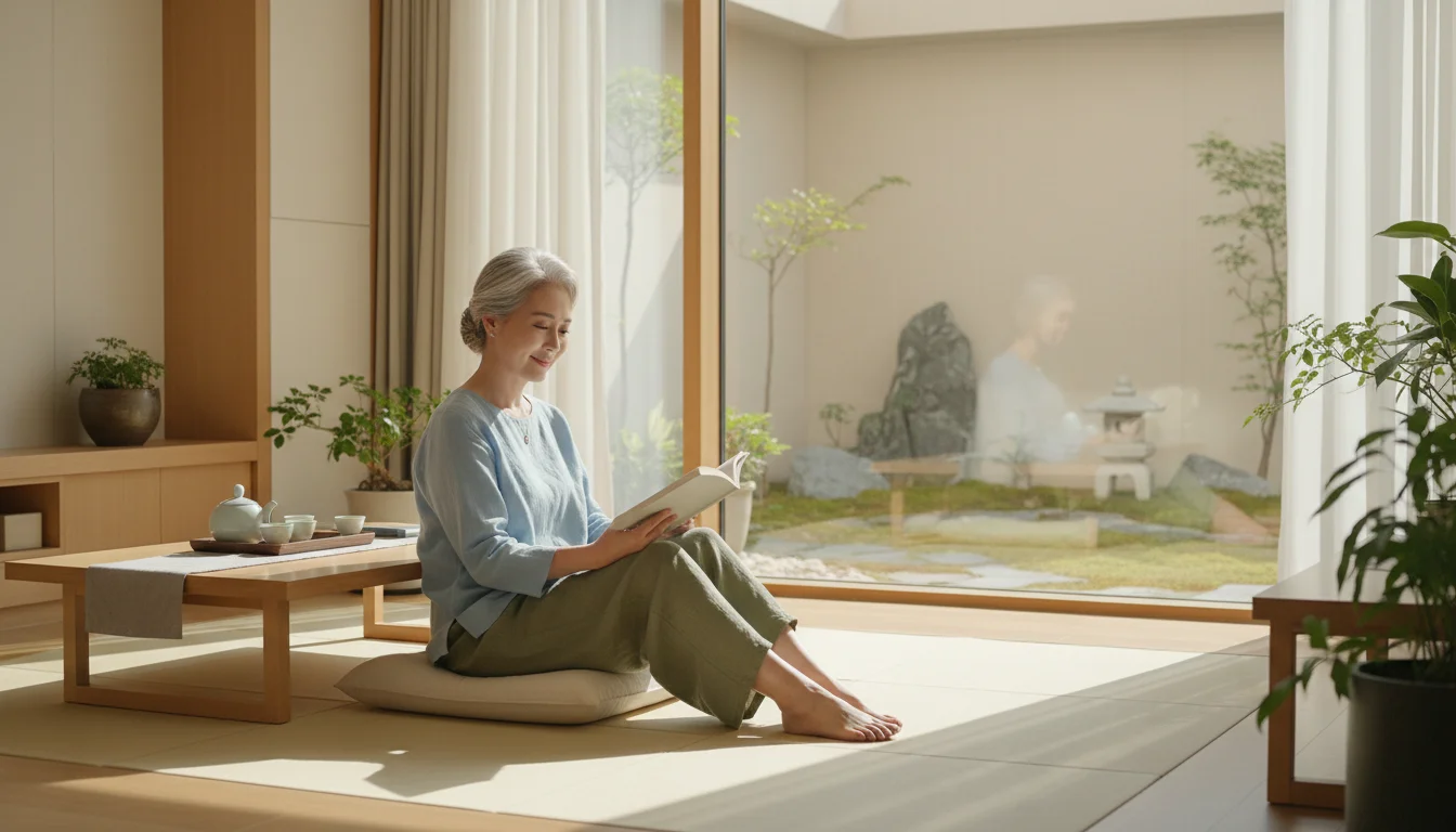 햇살 아래 건강하고 활기찬 노년 한국인 여성 1 햇살 아래 건강하고 활기찬 노년 한국인 여성 1