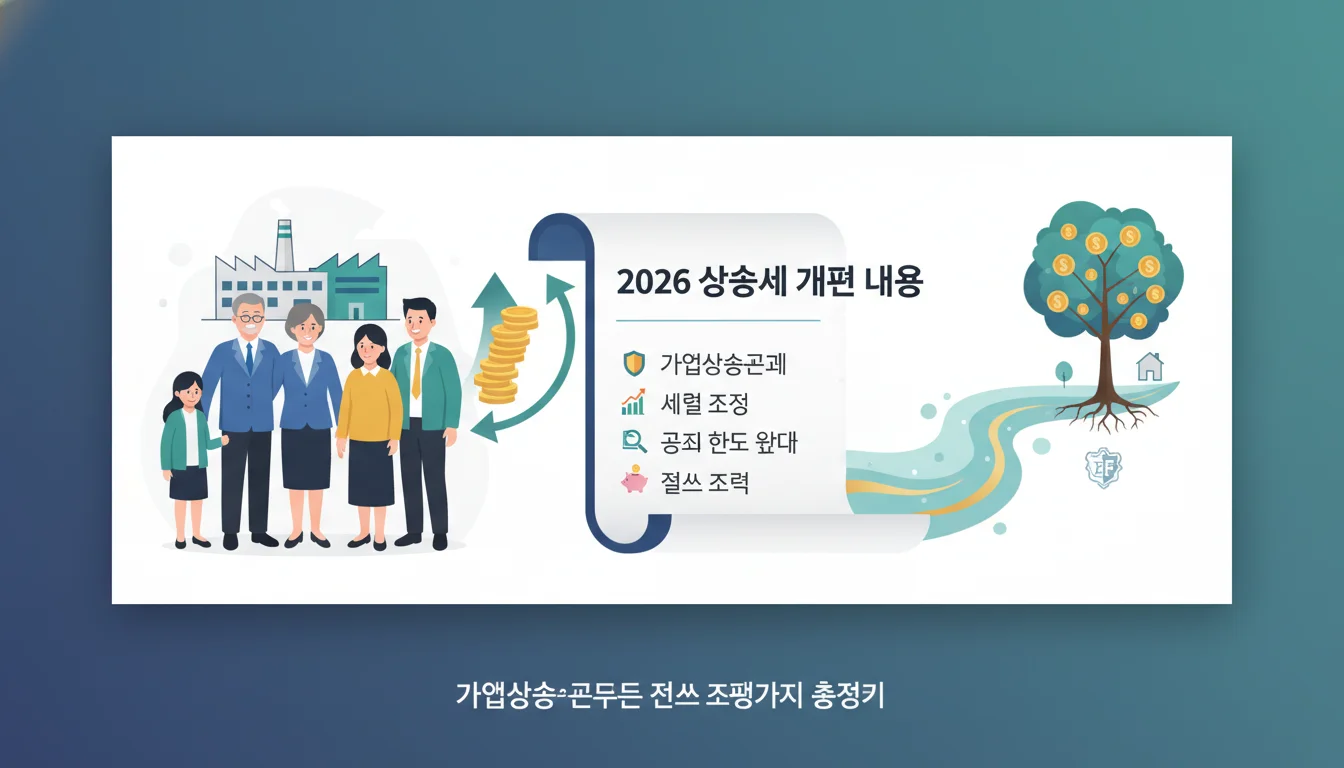 2026 상속세 개편 내용: 가업상속공제부터 절세 전략까지 총정리 1