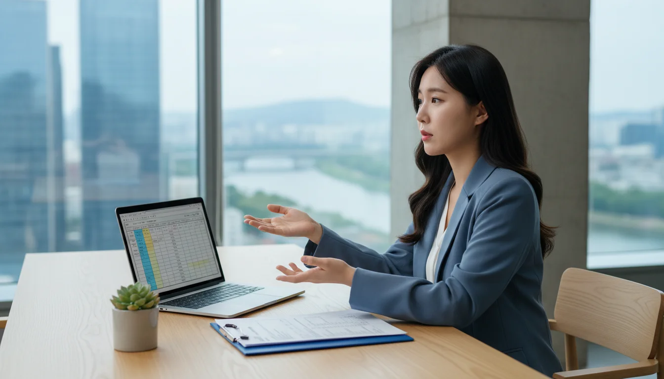사무실에서 연차휴가 사용법과 관리 계획을 세우는 직장인 1