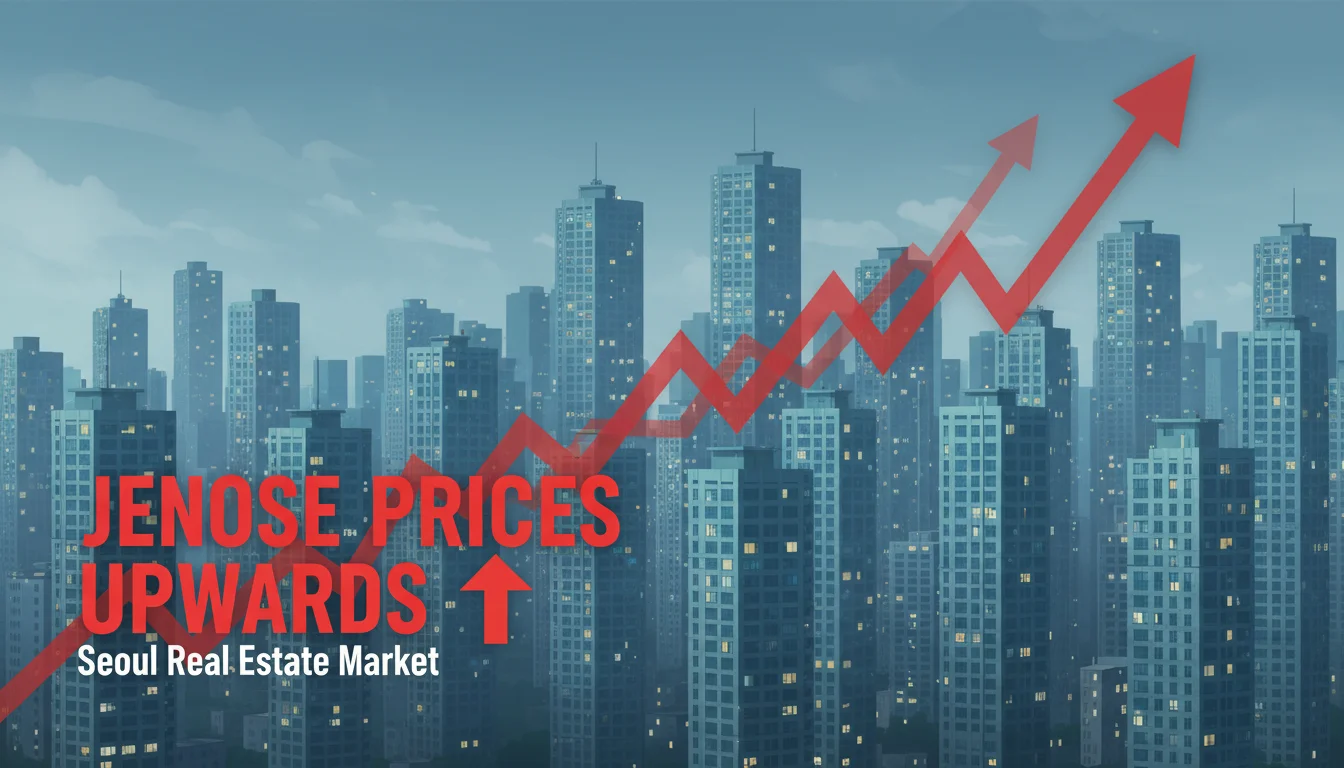 서울 아파트 단지 위로 치솟는 전세값 그래프 1