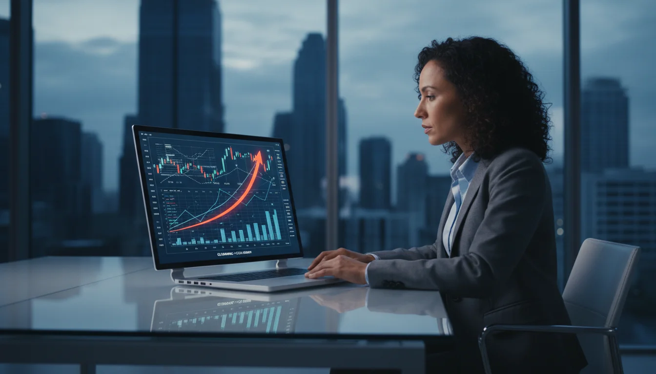 Professional analyzing urban housing market data