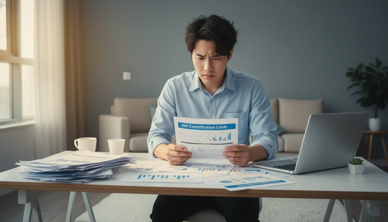 ISA 납입한도 서류 보며 고민하는 한국인 직장인 1